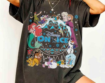 Camiseta de Disney On Ice, Disney es mejor On Ice, Vacaciones familiares en WDW Disneyland, Viaje de invierno familiar On Ice a juego, Princesa Mickey y sus amigos