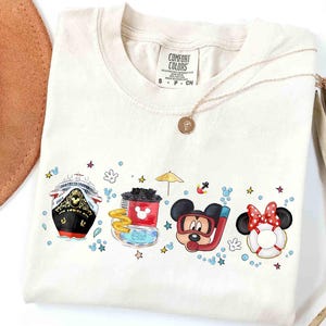 Kokette Aquarell Disney Cruise Line Micky Maus T-Shirt, Disney Wunsch Schatz Fantasy Dream Tee, Disneyland 1st Familien Kreuzfahrt Reise 2025