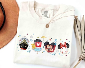 Coquette Watercolor Disney Cruise Line Mickey Mouse T-Shirt, Disney Wish Treasure Fantasy Dream Tee, Disneyland 1st Family Cruise Trip 2025