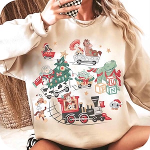 Disney Christmas Toy Story Group Christmas Lights Shirt, Buzz Lightyear, Woody, Jessie, Slinky Xmas , Disneyland Christmas Family Holiday