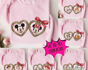 Customize Coquette bow Disney locket Valentine Shirt, Mickey Minnie Disney couple Tee WDW Disneyland sweethearts nite, Happy Valentine's Day
