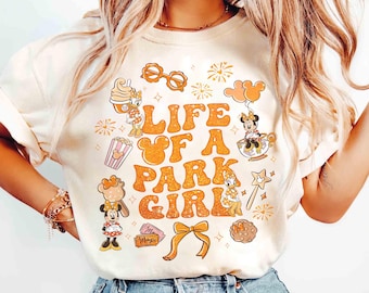 Comfort Colors The Life Of A Park Girl Shirt, Disney Minnie and Daisy Bestie Shirt, Disney Music Concert Tee, Disneyland Girl Trip 2025