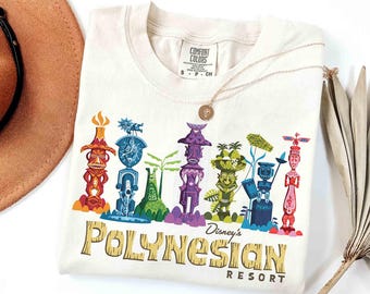 Comfort color Disney Polynesian Resort Tiki Retro Shirt, Disney Trader Sams Polynesian tikiman Shirt, Disneyland Resort Family Matching Tee