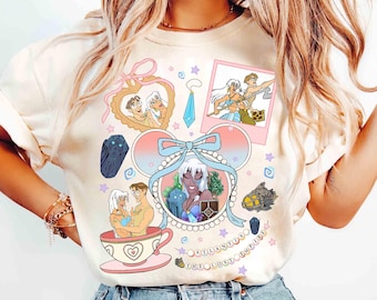 Coquette Bow Watercolor Atlantis The Lost Empire 2025 Movie T-shirt, Disney Kida Nedakh and Milo Thatch Tee, Disneyland Family Holiday Trip