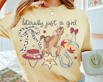 Aquarell Kokette Schleife Jessie Cowgirl T-Shirt, Disney Pixar Toy Story T-Shirt, Western Country Shirt, buchstäblich nur ein Mädchen-T-Shirt