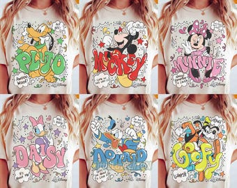Coquette Disney Mickey and Friends Vintage T-shirt, Mickey Mouse Matching Tee, Disneyland Family Trip Shirt, Disneyworld Group 2025 Shirt
