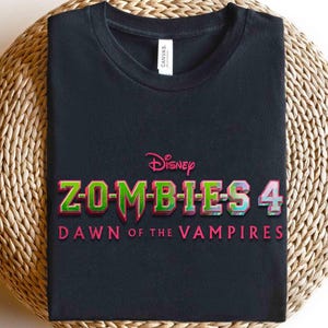 Disney Channel Zombies 4 Movie Logo T-shirt, Disney Zombies Poster 2025 Tee, Zed and Addison, Victor and Nova, Disneyland family Trip Shirt