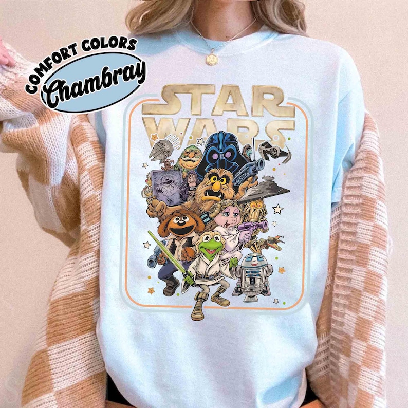 Camiseta Disney Star Wars Galaxy's Edge Que la fuerza te acompañe, Mickey y sus amigos Toy Story Winnie The Pooh Muppet Cosplay Star Wars Camiseta imagen 4
