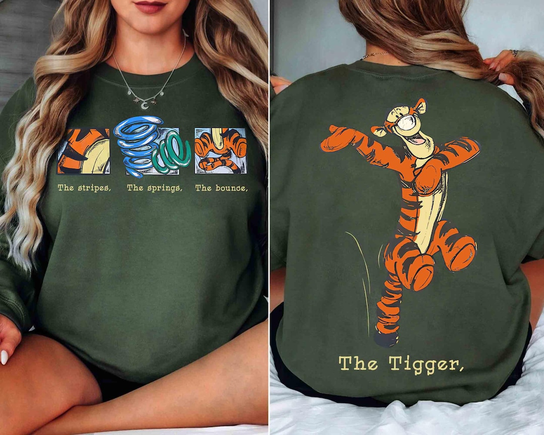 2-sided Vintage Disney Tigger T-shirt, Disney Winnie the Pooh