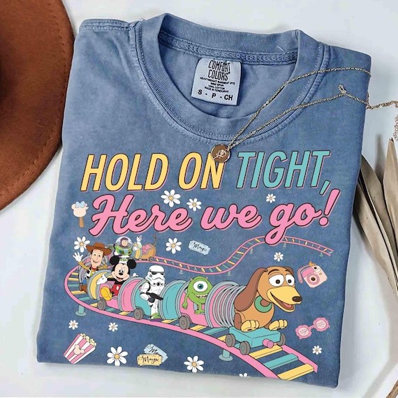 Comfort Colors® Slinky Dog Dash Inspired Shirt, Hold On Tight Here We Go Shirt, Toy Story Land Rollercoaster Shirt, Disney Hollywood Studios