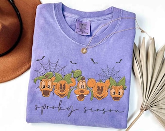 Koszulka Retro Mickey & Friends Pumpkins Spooky Season, koszulka Disney Mickey's Not So Scary Party Matching Tee, koszulka Disney Halloween Family Trip Tee