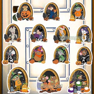 Customize Disney Mouse Porthole Halloween Magnet, Disney Cruise Line Halloween On The High Seas Magnet, Mouse Hole Magnet Stateroom Door