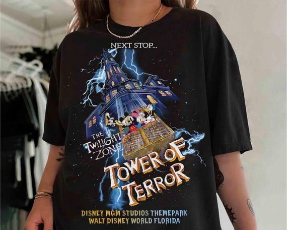 Retro Disney Tower of Terror Mickey and Friends T-shirt, Hollywood