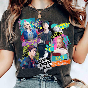 Disney Channel Zombies 4 Movie Characters T-shirt, Disney Zombies Poster 2025 Tee, Zed and Addison, Victor and Nova, Disneyland family Trip
