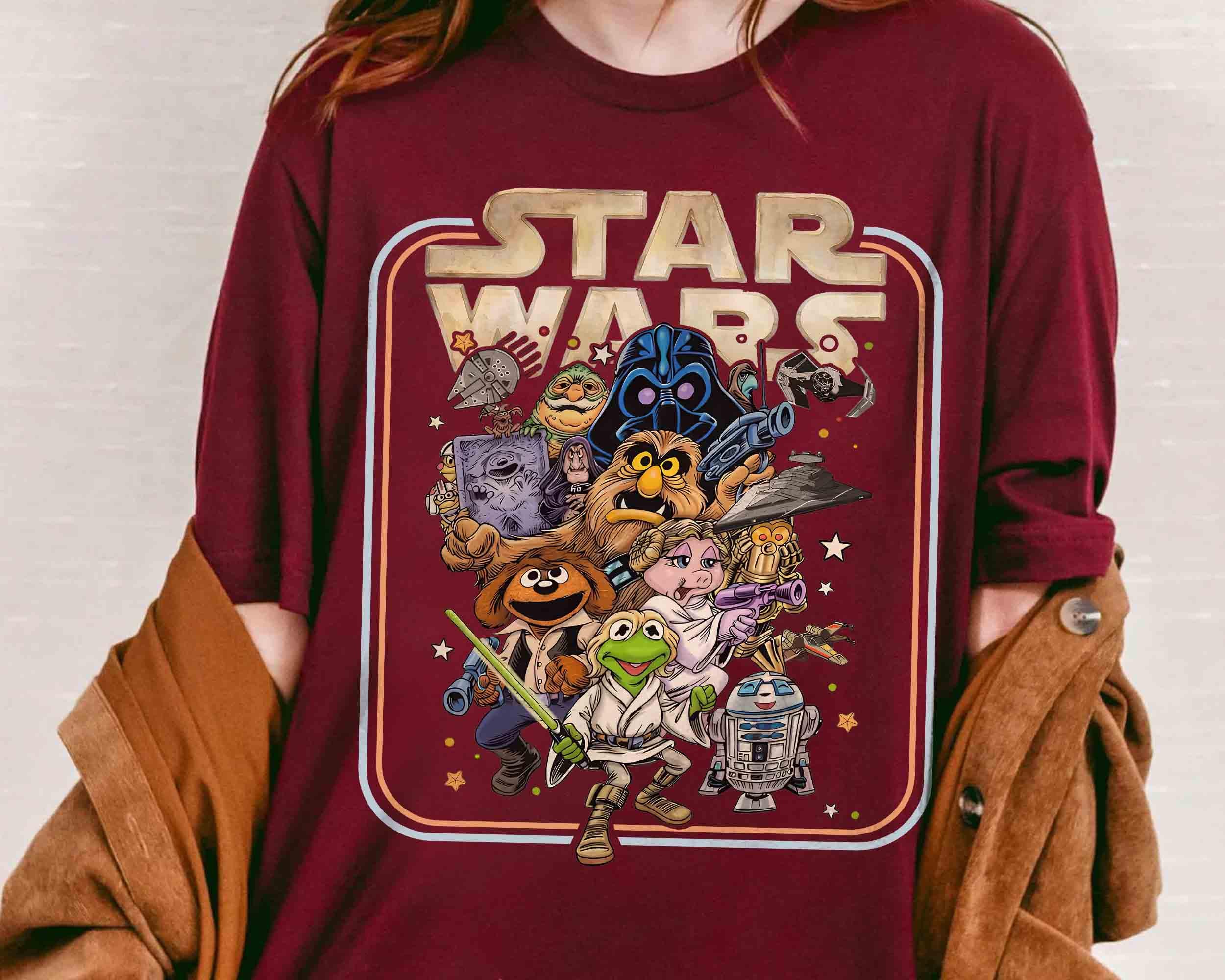 Retro Disney Star Wars the Muppet Shirt, Kermit Miss Piggy Gonzo 