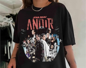 Camiseta vintage del grupo Andor de Star Wars, camiseta de Cassian Andor, Kino Loy, regalo para fans de Star Wars, viaje familiar a Galaxy's Edge, camiseta de Luthen Rael