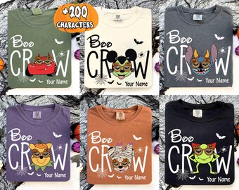 Personalized Mickey and Friends Boo Crew Disney Halloween Shirt, Mickey's Not So Scary Halloween Party 2025, WDW Disneyland Family Halloween