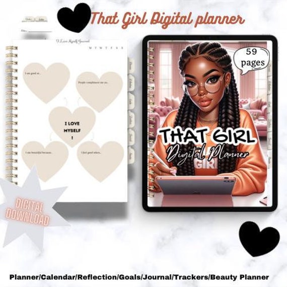 Black Girl Planner Digital Planner for That Girl iPad Good Notes Planner and Notability Planner Monthly Planner Daily Planner Weekly Planner