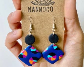 I Love SF III Earrings  | Handmade Earrings | Colorful Earrings | Polymer Clay Earrings | Square Earrings | Lightweight Earrings