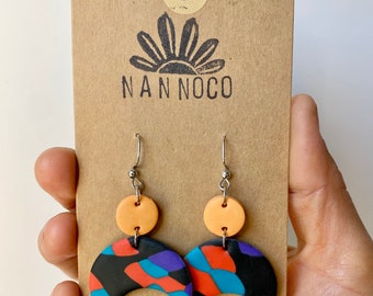 Moon Daze Earrings | Handmade Earrings | Moon Earrings | Polymer Clay Earrings | Statement Jewelry | Lightweight Earrings