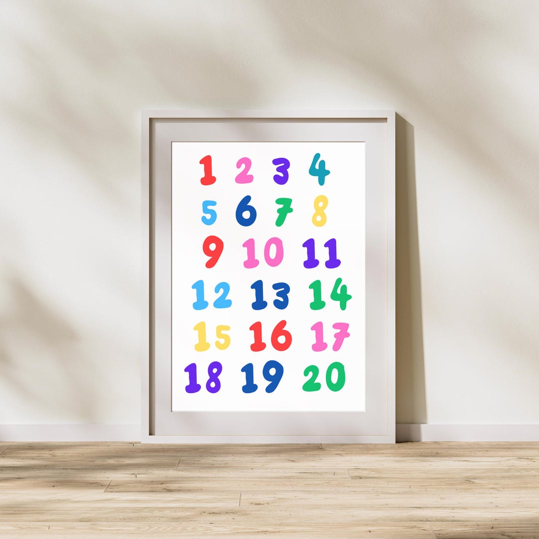Numbers Poster - Digital Print - Instant Download - Etsy