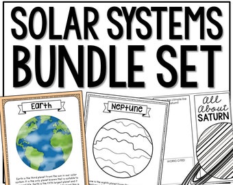 school project solar system SOLAR SYSTEM Planets Project Bundle | Earth Science Printables | Homeschool Curriculum | Coloring Pages Posters Activities Worksheets