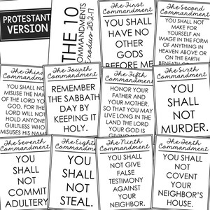 Ten Commandments for Kids Bible Story Posters | Christian Homeschool ...