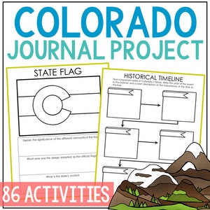COLORADO State History Project Activity | Social Studies Unit Study Lesson Plans | 4th 5th 6th 7th Grade | Homeschool Printable Worksheets