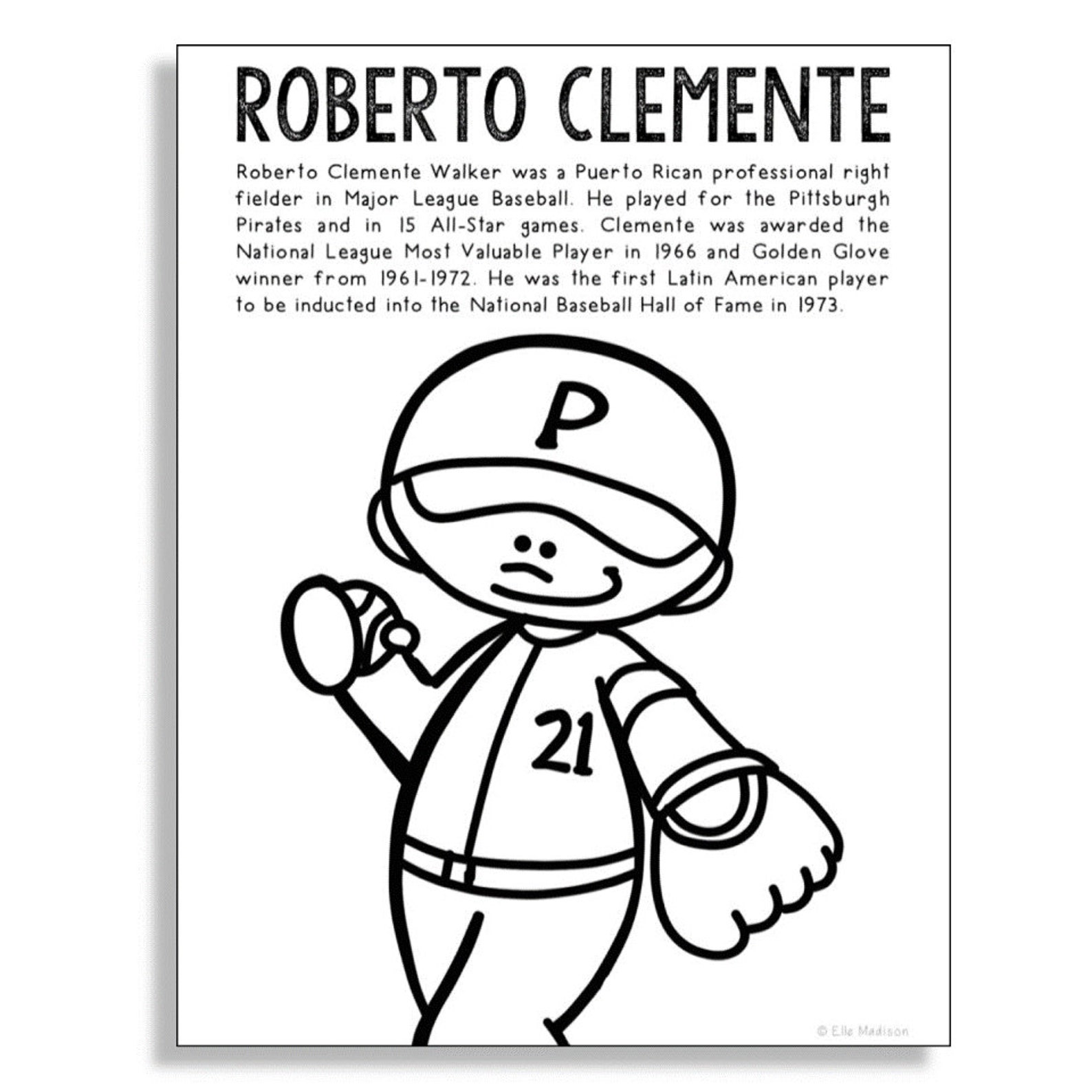 FAMOUS HISPANIC AMERICANS Coloring Page Book Printables | Etsy