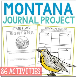 MONTANA State History Project Activity | Social Studies Unit Study Lesson Plans | 4th 5th 6th 7th Grade | Homeschool Printable Worksheets