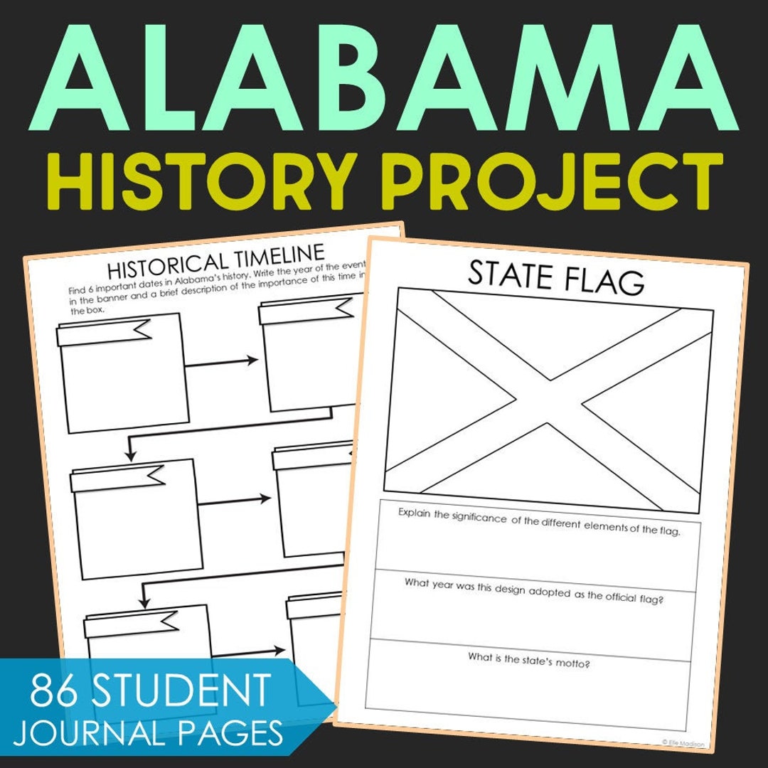 ALABAMA State History Project Social Studies Middle School Etsy
