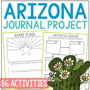 ARIZONA State History Project Activity | Social Studies Unit Study Lesson Plans | 4th 5th 6th 7th Grade | Homeschool Printable Worksheets