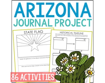 ARIZONA State History Project Activity | Social Studies Unit Study Lesson Plans | 4th 5th 6th 7th Grade | Homeschool Printable Worksheets