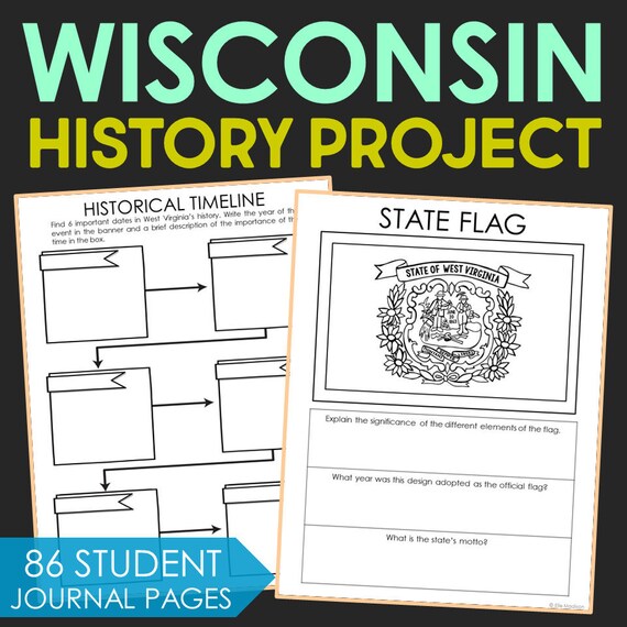 wisconsin social studies state history project homeschool etsy