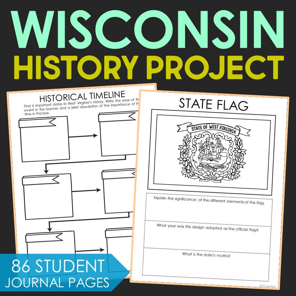 wisconsin social studies state history project homeschool etsy