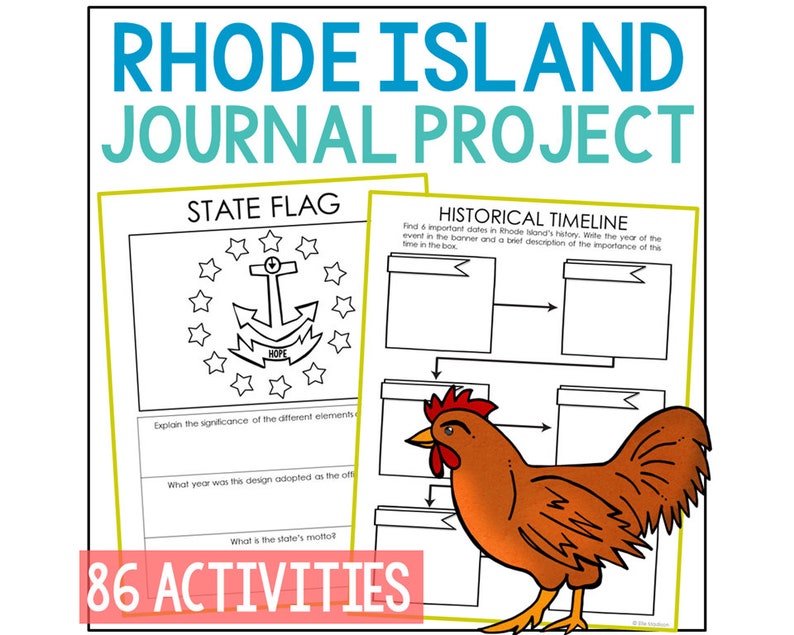 RHODE ISLAND State History Research Project for Kids: Printable ...