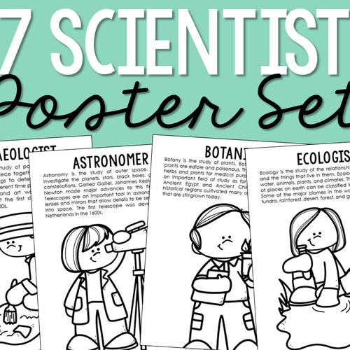 SCIENTISTS Unit Study Science Printables Elementary Life - Etsy
