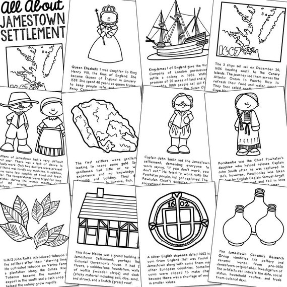 JAMESTOWN SETTLEMENT Social Studies Printables Homeschool - Etsy
