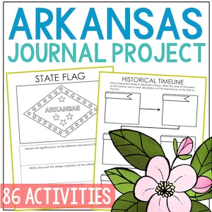 ARKANSAS State History Project Activity | Social Studies Unit Study Lesson Plans | 4th 5th 6th 7th Grade | Homeschool Printable Worksheets