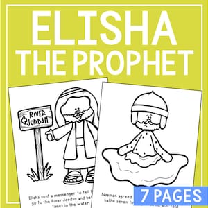 ELISHA THE PROPHET Bible Story Activity Posters | Homeschool Printable | Bible Study for Kids | Sunday School | Church Bulletin Board