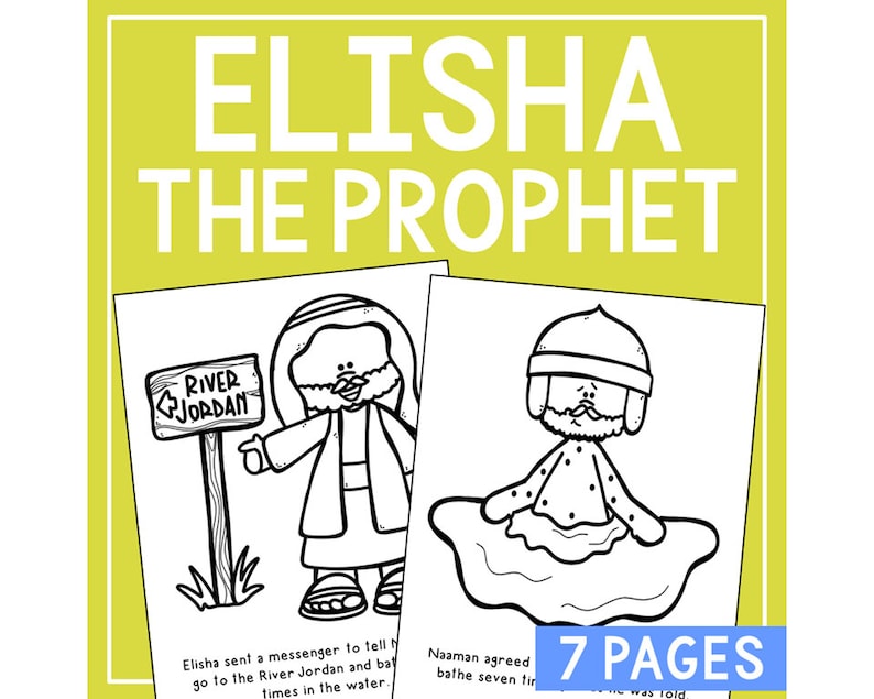 ELISHA THE PROPHET Bible Story Activity Posters | Homeschool Printable ...