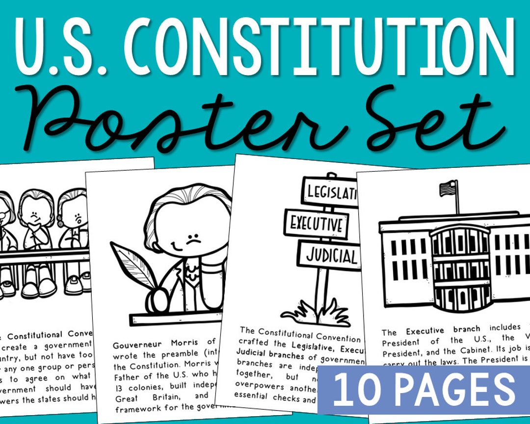 U.S. CONSTITUTION Social Studies Printables Homeschool - Etsy