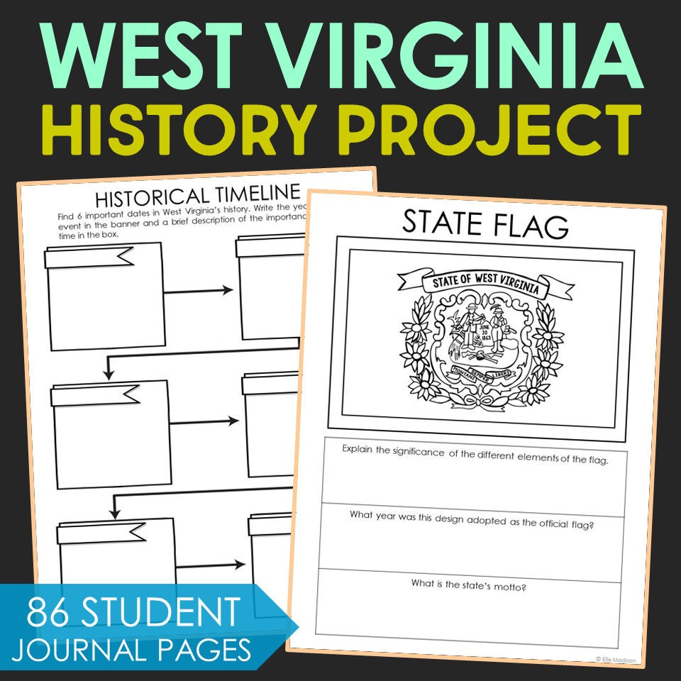 west virginia social studies state history project homeschool etsy