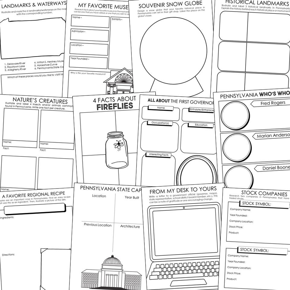 PENNSYLVANIA State History Project Activity | Social Studies Unit Study Lesson Plans | 5th 6th 7th Grade | Homeschool Printable Worksheets - Etsy pennsylvania-state-history-project-activity-social-studies-unit-study-lesson-plans-5th-6th-7th-grade-homeschool-printable-worksheets-etsy