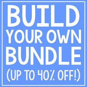 May include: A blue square graphic with white text that reads "BUILD YOUR OWN BUNDLE" in large, bold letters. Below, in smaller text, it says "(UP TO 40% OFF!)". The text is centered and framed by a white border.