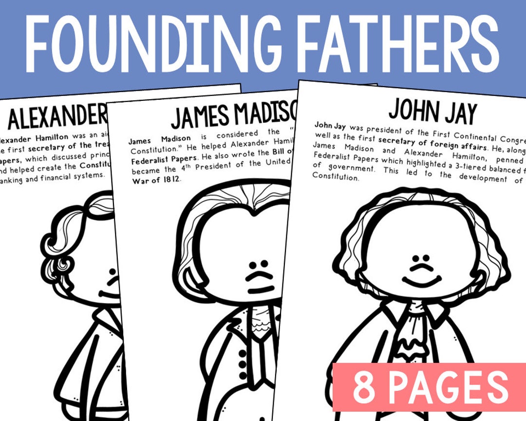 FOUNDING FATHERS Social Studies Printables Homeschool - Etsy New Zealand