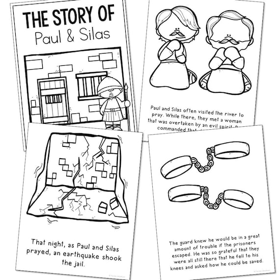 Paul And Silas Childrens Bible Coloring Pages