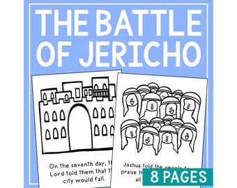 JOSHUA and the BATTLE of JERICHO Bible Story Posters Activity | Bulletin Board | Homeschool Printable | Bible Study for Kids | Sunday School