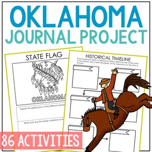 OKLAHOMA State History Project Activity | Social Studies Unit Study Lesson Plans | 4th 5th 6th 7th Grade | Homeschool Printable Worksheets