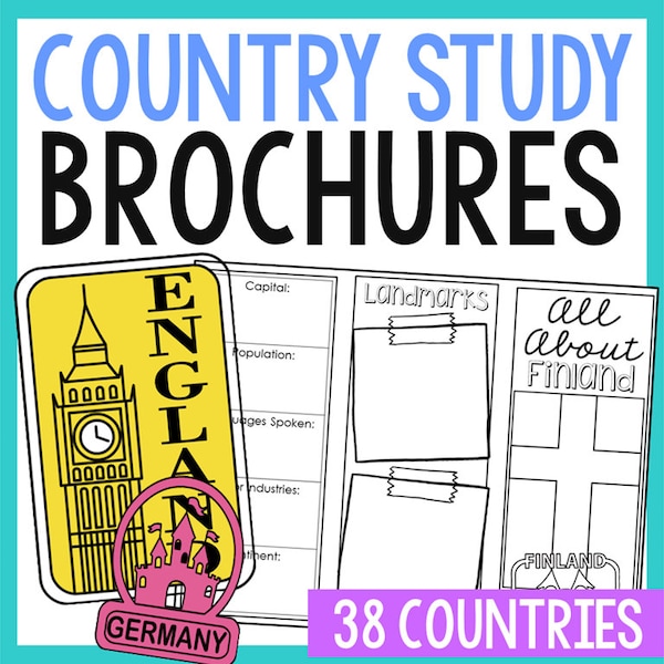 COUNTRY STUDY Research Activity Projects | Homeschool Worksheets | World Geography Lesson Plans | Social Studies Note Pages | Unit Study